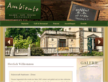 Tablet Screenshot of galeriecafe-ambiente.de